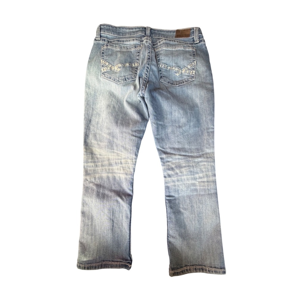 BKE Sabrina Bootcut Jeans Light Wash Blue Denim Size 31‎ Distressed - Picture 2 of 6